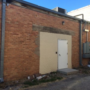 Rear wall of 107 W. Seventh Street