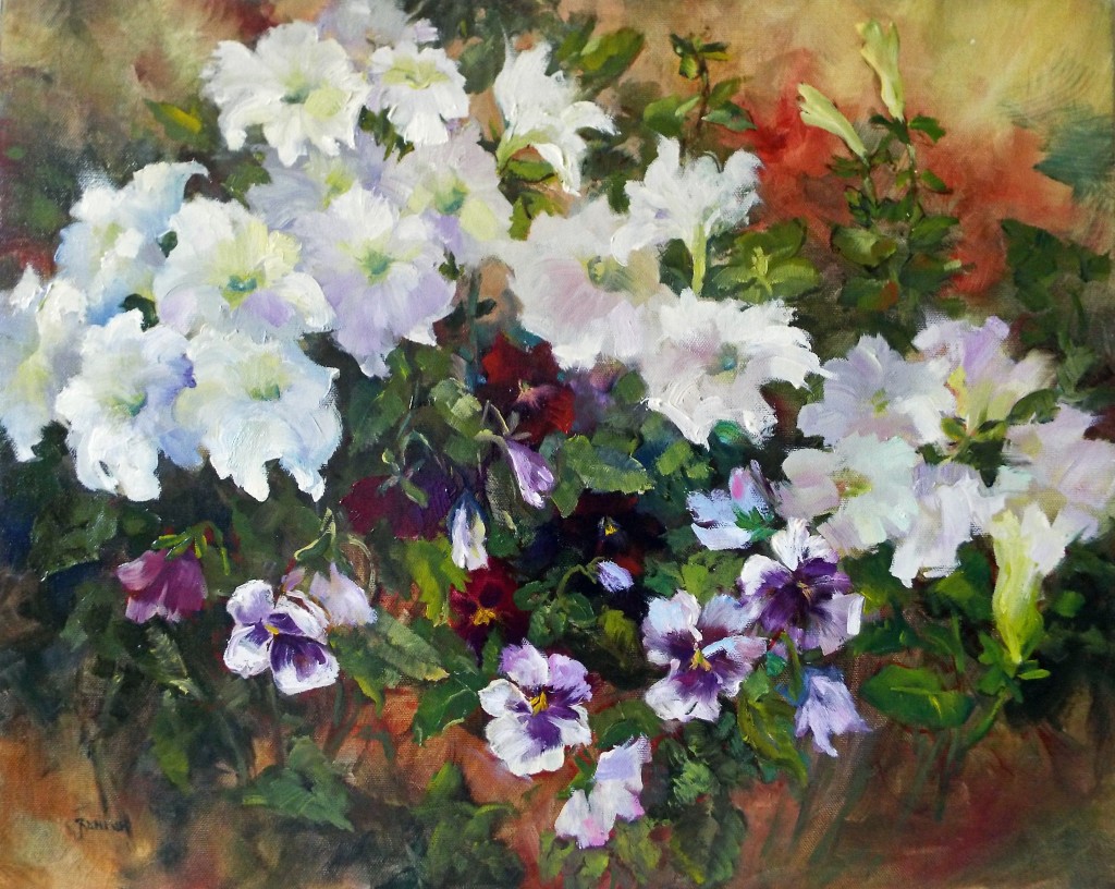 Petunia and Pansy by Nancy Rankin
